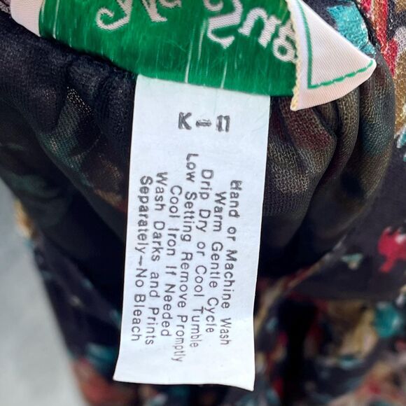 70s Floral Dress in Size 12 Floral bow Retro Clothing twee - Picture 8 of 9